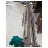 Vintage Dark Wood Twin Bed Frame Headboard Footboard Rails Turned Posts