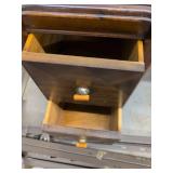 Vintage Wood Vanity Dressing Table w Mirror Art Deco Style See Photos