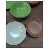 Vintage Mid-Century Melamine Dinnerware Lot Bowls Cups Platter Plates