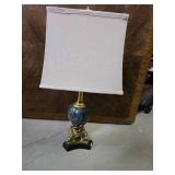 Heavy Dolphin Lamp with Blue Marble