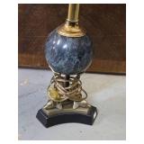 Heavy Dolphin Lamp with Blue Marble