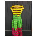 Black, Green, Yellow Tube Top dress