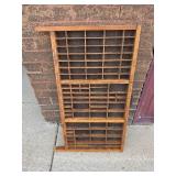 ANTIQUE WOODEN PRINTERS DRAWER
