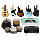 Guitars, Drums, & Amps!