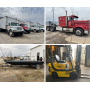Box Trucks, Semi Tractor, Fork Lifts, Mechanic Shop Tools 