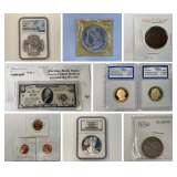 Graded Coins, Silver Eagles, Errors, Notes 