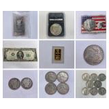 American Eagles, Silver Dollars, Halves, Quarters 