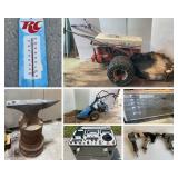 Mowers, Shop Tools, Radios, Collectibles 