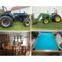 Farm Tractors, Equipment, Oak Furniture, Antiques 