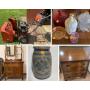 Husqvarna Snowblower, Decorated Stoneware, Furniture, Glassware 