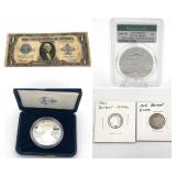 Coins, Jewelry, Currency 