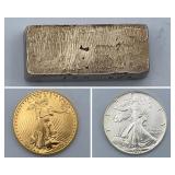 Gold, Silver, Rounds & Bullion   One Owner Collection 