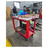 Red Heavy Duty Tool Cart, Heavy duty wheels - $150.00