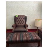 Pleather Wing Back Brown recliner Pair $125.00 each