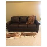 faux leather queen pull out sofa bed