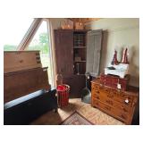 50% off grain painted corner cabinet 