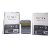 379-1 Stunning round moissanite 2ct stud earrings with GRA