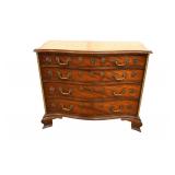 Lot 506:RARE Baker Furn. serpentine elaborate chest Rogers
