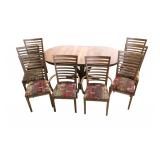 Lot 148:  Nice Simply Amish USA 9pc. cherry finish dining set www.SouthJerseyAuction.com