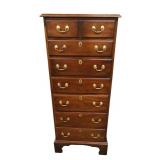 Lot 516:  Henkel Harris solid mahogany 7 drawer lingerie chest www.SouthJerseyAuction.com
