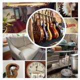 HUGE ESTATE SALE: High-End Guitars (Martin/Fender/Gibson), Custom Furniture, Art & More!