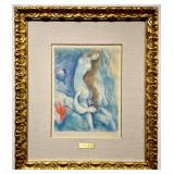 Lot #345 Original Marc Chagall   Four tales from the Arabian Nights- Plate 3,  Color Lithograph