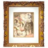 Lot#1731 Original Pierre Auguste Renoir Le Chapeau Epingle 2e planche Color Lithograph