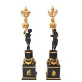 LOT #897  French Gilded Bronze Cherubs