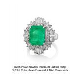 Lot #8285 Colombian Emerald & Diamond Ring-GIA Certified