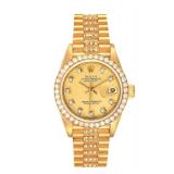 Lot #9961 Rolex Presidential Watch with Diamonds