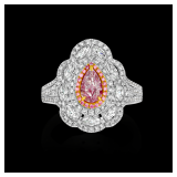 Lot# 8037 Fancy Pink Diamond Ring -GIA Certified