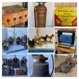 Antiques, Railroad Items, Civil War Books, Morse Code Generators, Tools, Furniture, Stoneware, Camer