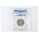 1917 Standing Liberty quarter. PCGS graded VG 08