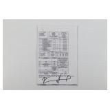 "Vulgar" Call Sheet. Dated Tuesday August 5th 1997