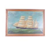 19th Century Oil on Canvas by C. Witham - Reliance Clipper Ship