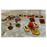 Victorian Gold Filled Pins & Earrings 