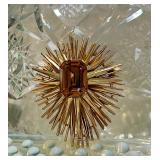 Crown Trifari Mid Century Starburst Brooch 