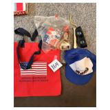 The California Rasins Hat, Flashlight, Bag