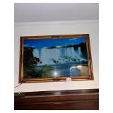 Light Up Waterfall Screen Framed