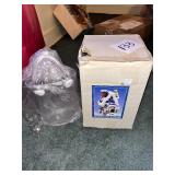 Clear Glass Purse, Village Candle Holder