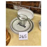 Glass Plates, Measuring Cup