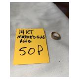 14KT Marked Gold Ring Jewelry