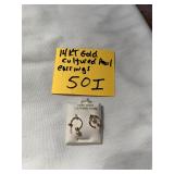 14KT Gold Cultured Peral Earrings Jewelry