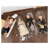 4 Collectible Porcelain Dolls Effanbee Legend