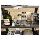 Carlo Rossi Bottle, Glass Jars, Shelf Lot