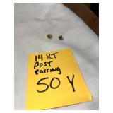 14KT Post Earrings Jewelry