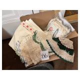 Lace and Floral Pattern Doilies and Fabrics