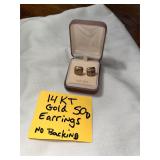 14KT Gold Earrings (No Backing) Jewelry