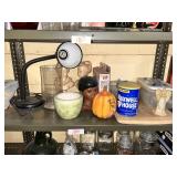 Cutting Board, Lamp, Doll Statues, Shelf Lot