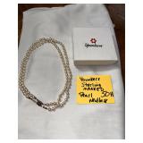 Younkers Sterling Marked Pearl Necklace Jewelry